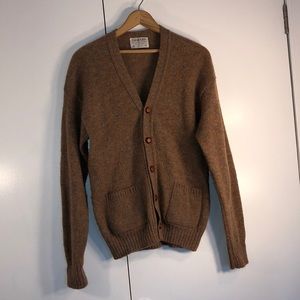 Vintage Grandpa Sweater 100% Shetland Wool